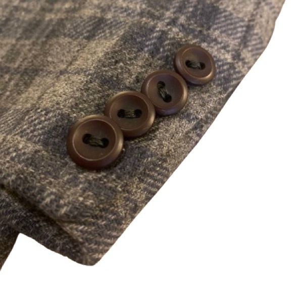 OXXFORD CLOTHES Blazer (44, Grey/Tartan, Wool) - Picture 2 of 4